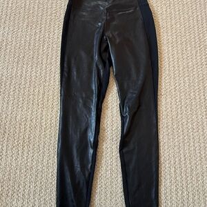Athleta Black Faux Leather Leggings - Delancy Shine Tight